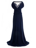 Crepe V-Neck Gown