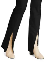 Maeve Slit-Hem Flare Trousers