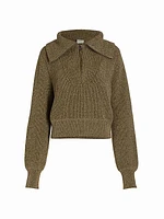 Mentone Quarter-Zip Knit Top