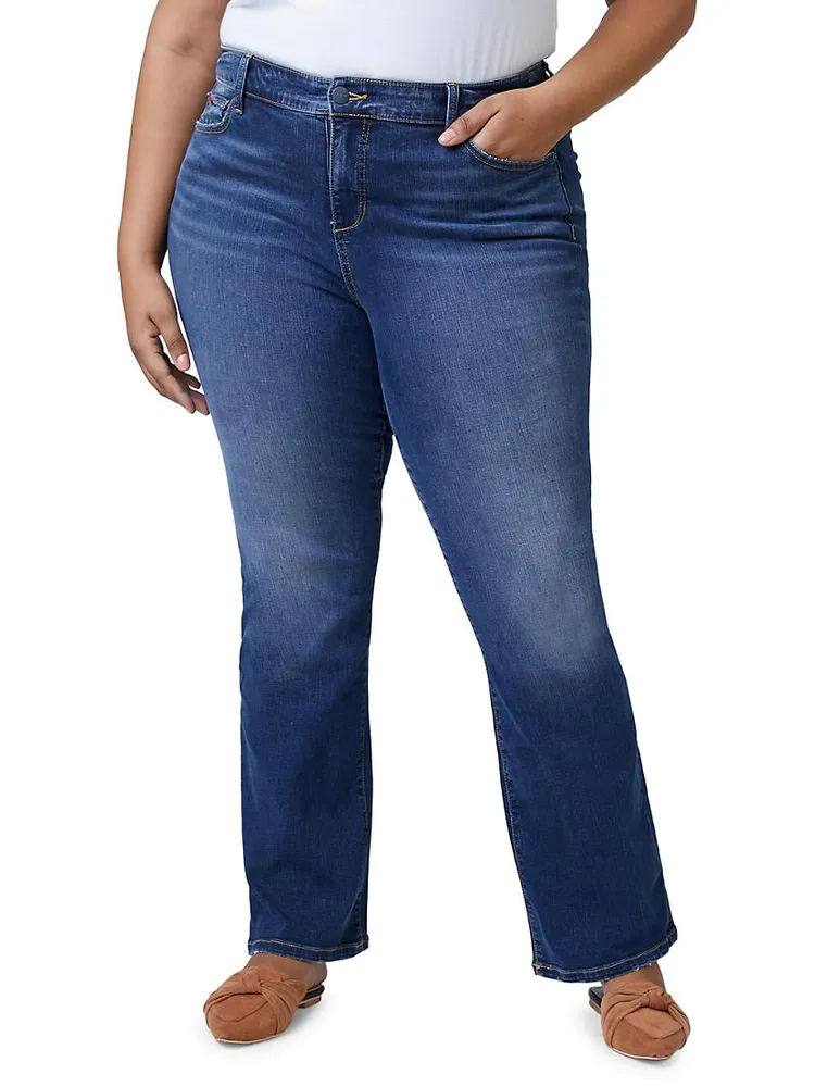 High-Rise Bootcut Jeans