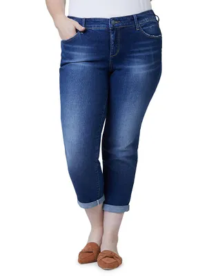 Mid-Rise Boyfriend Ankle Jeans