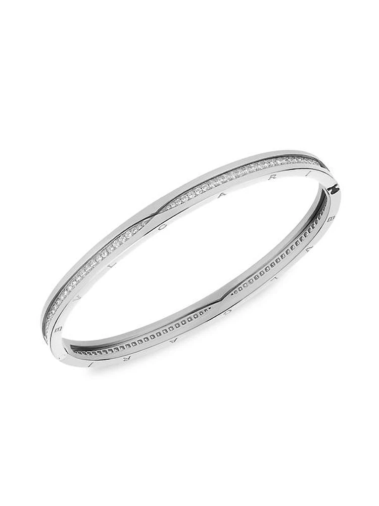 B.zero1 18K White Gold & Diamond Bangle Bracelet