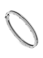 B.zero1 18K White Gold & Diamond Bangle Bracelet