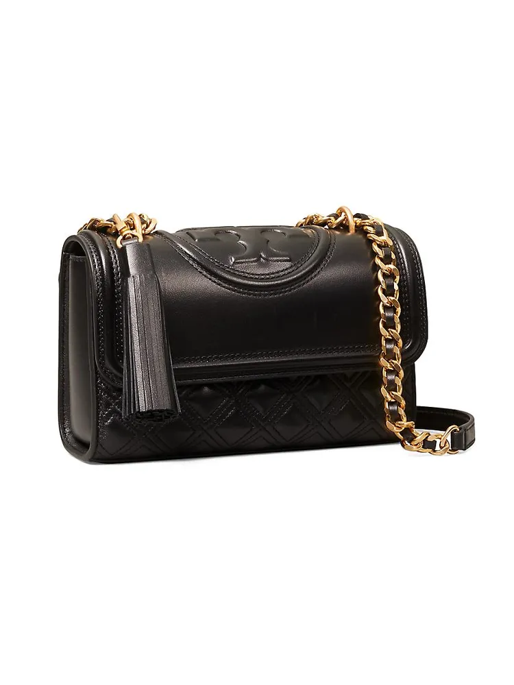 Small Fleming Convertible Leather Shoulder Bag