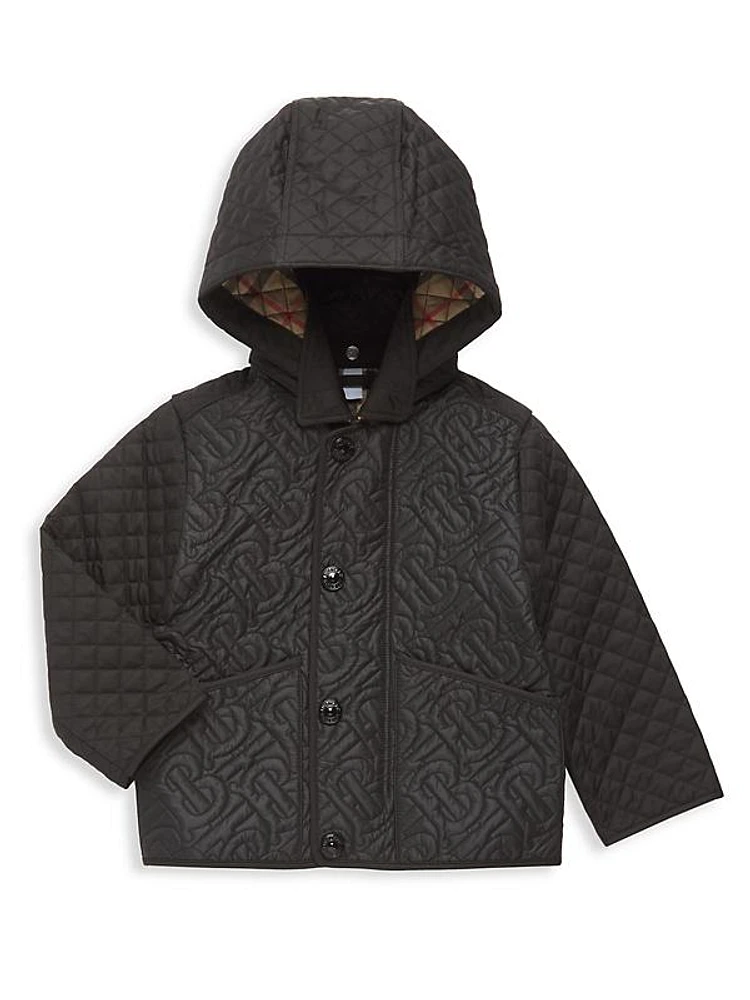 Baby's & Little Kid's Giaden Quilted Monogram Jacket