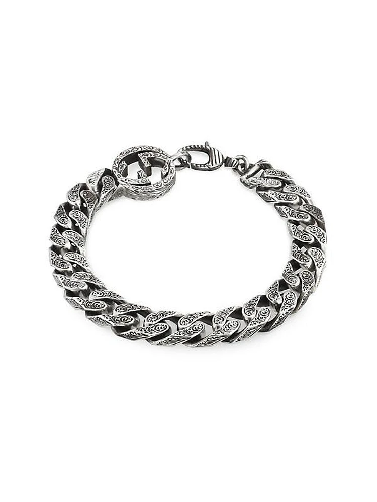 Unisex Interlocking Sterling Silver Bracelet