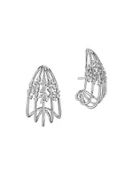 Luminus 18K White Gold & Diamond Cage Earrings