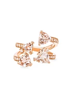 Mirage 18K Rose Gold, Diamond & Morganite Open Ring