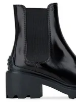 Patent Leather Lug-Sole Chelsea Boots