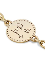 Mantras 14K Yellow Gold "Be The Change" Chain Bracelet