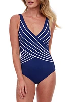 Striped One-Piece Swimsuit