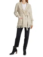 Anina Fisherman Knit Fringe Cardigan