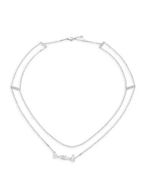 Luminant 18K White Gold & Diamond 2-Strand Necklace
