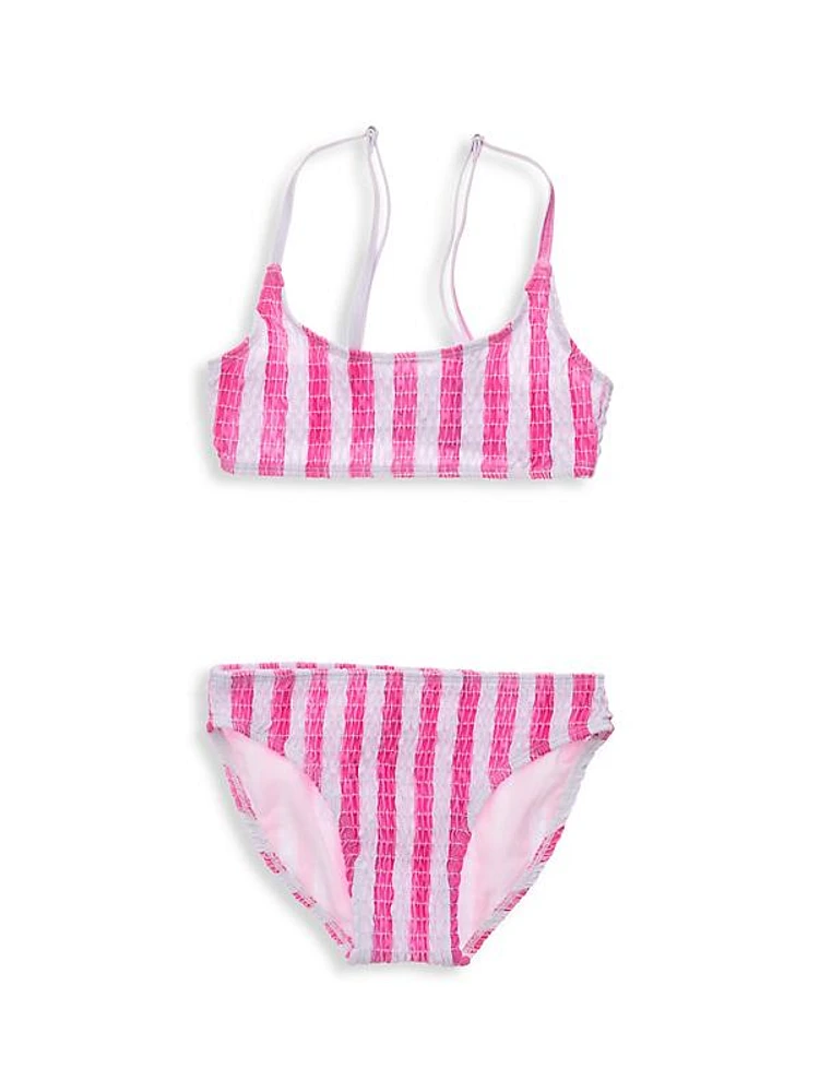 Little Girl's & Girl's Fruit Fiesta Shirred Bikini