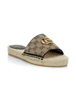 GG Matelassé Canvas Espadrille Sandal