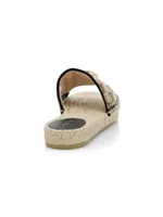 GG Matelassé Canvas Espadrille Sandal