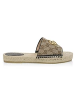 GG Matelassé Canvas Espadrille Sandal