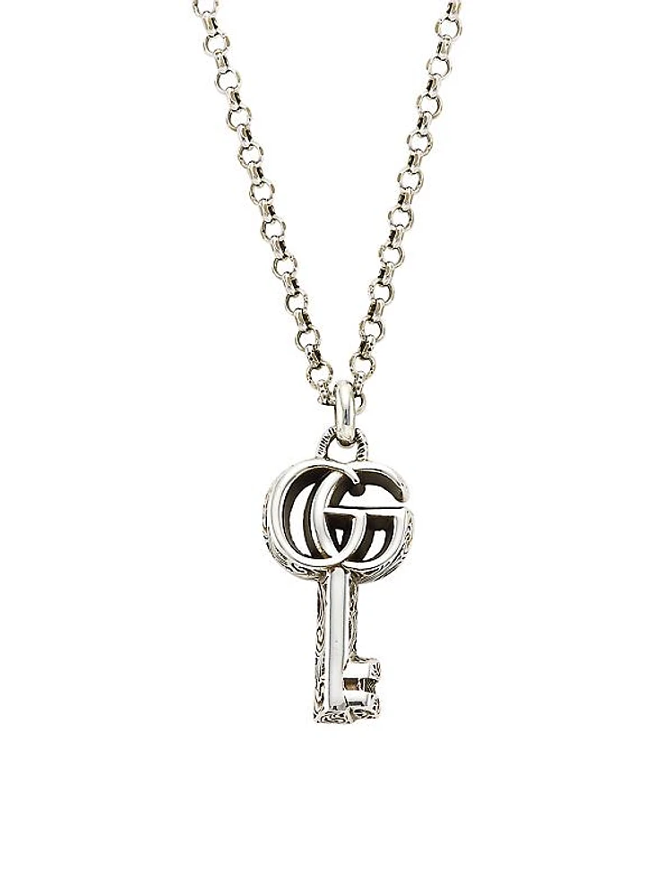 GG Key Sterling Silver Pendant Necklace