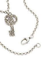 GG Key Sterling Silver Pendant Necklace