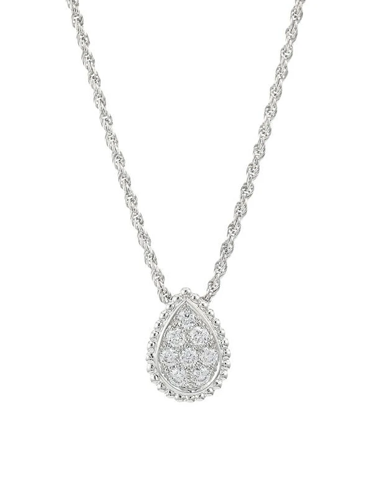 Serpent Boheme 18K White Gold & Diamond Teardrop Necklace