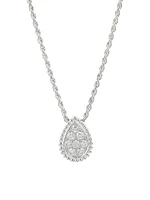 Serpent Boheme 18K White Gold & Diamond Teardrop Necklace