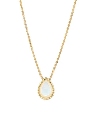 Serpent Boheme 18K Yellow Gold & Mother Of Pearl Teardrop Pendant Necklace