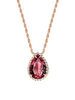 Serpent Bohéme 18K Rose Gold & Rhodalite Pendant Necklace