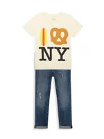 Little Kid's & Hot Dog Pretzel NY T-Shirt