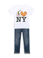 Little Kid's & Lo Mein Pizza NY T-Shirt