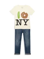 Little Kid's & Pickle Bagel NY T-Shirt