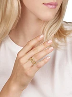 Bee Chic 18K Yellow Gold Hexagon-Link Ring