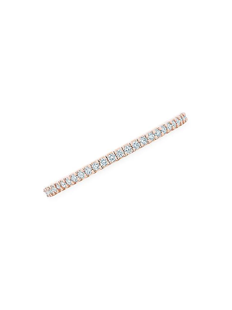 Iconic 18K Yellow Gold & Diamond Rosée Du Matin Stackable Ring