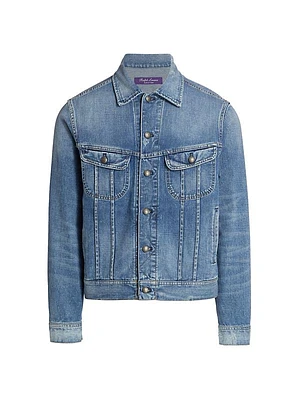 Slim-Fit Denim Trucker Jacket