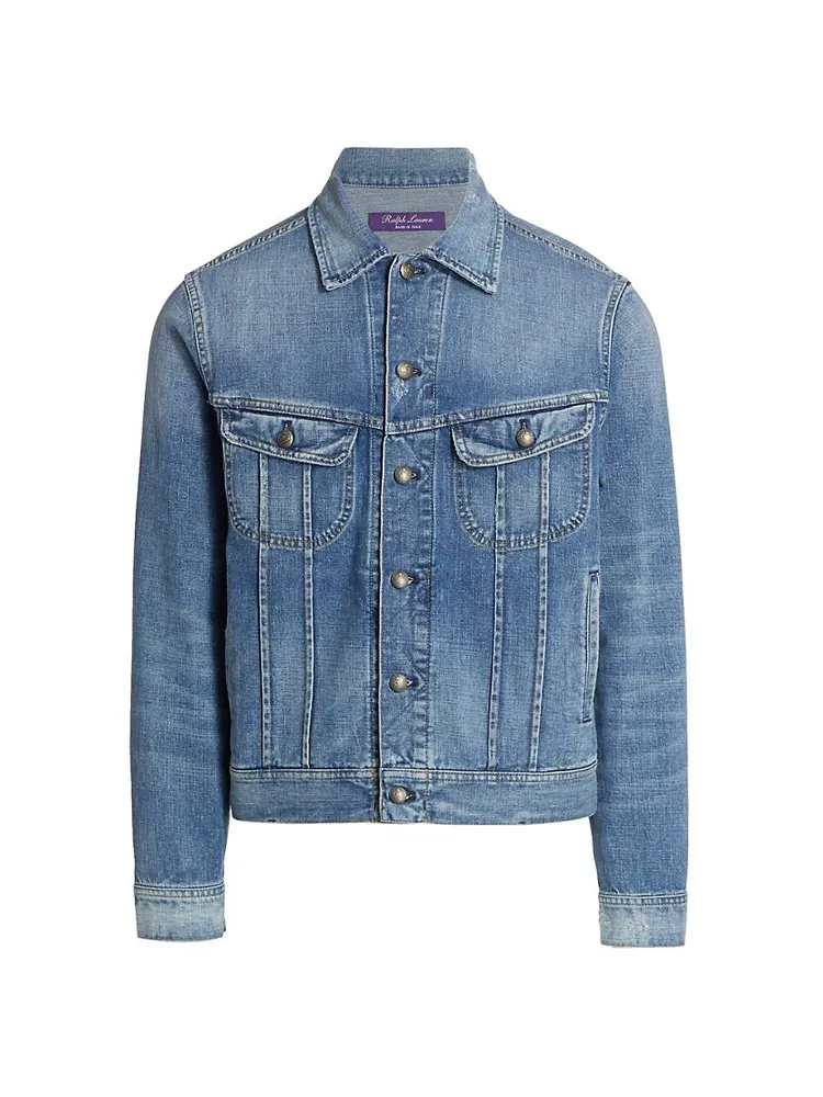 Slim-Fit Denim Trucker Jacket