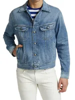 Slim-Fit Denim Trucker Jacket