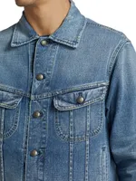 Slim-Fit Denim Trucker Jacket