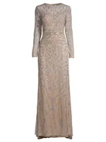 Sequin Column Gown