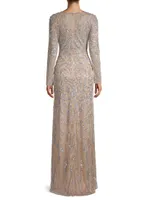 Sequin Column Gown