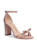 Flamenco Bow Patent Leather Ankle-Strap Sandals