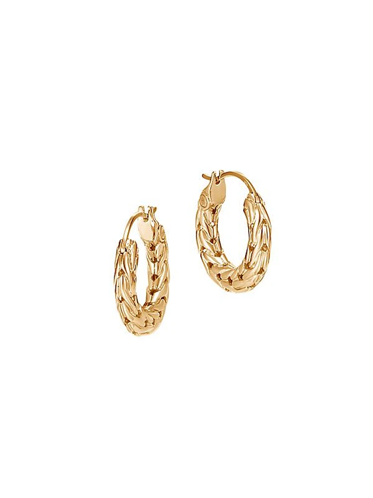 Classic Chain 18K Yellow Gold Extra-Small Hoop Earrings