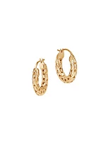 Classic Chain 18K Yellow Gold Extra-Small Hoop Earrings