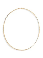 Classic Chain 18K Yellow Gold Curb Link Necklace