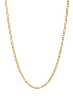 Classic Chain 18K Yellow Gold Curb Link Necklace