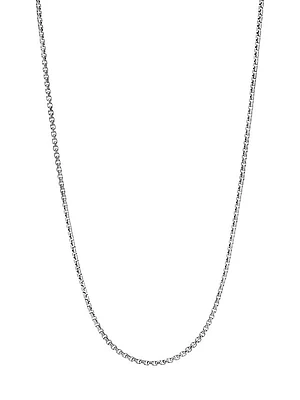 Classic Chain Sterling Silver Box Chain Necklace