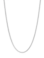 Classic Chain Sterling Silver Curb Link Necklace