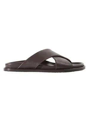 Punta Leather Cross-Strap Sandals