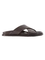 Punta Leather Cross-Strap Sandals