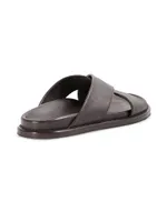 Punta Leather Cross-Strap Sandals