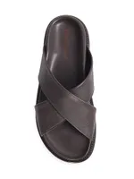 Punta Leather Cross-Strap Sandals