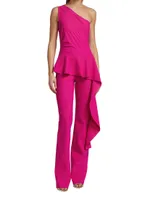 Kincso One-Shoulder Peplum Jumpsuit